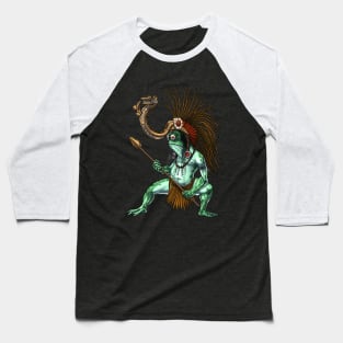 Aztec Warrior Deity Cueyatl Baseball T-Shirt